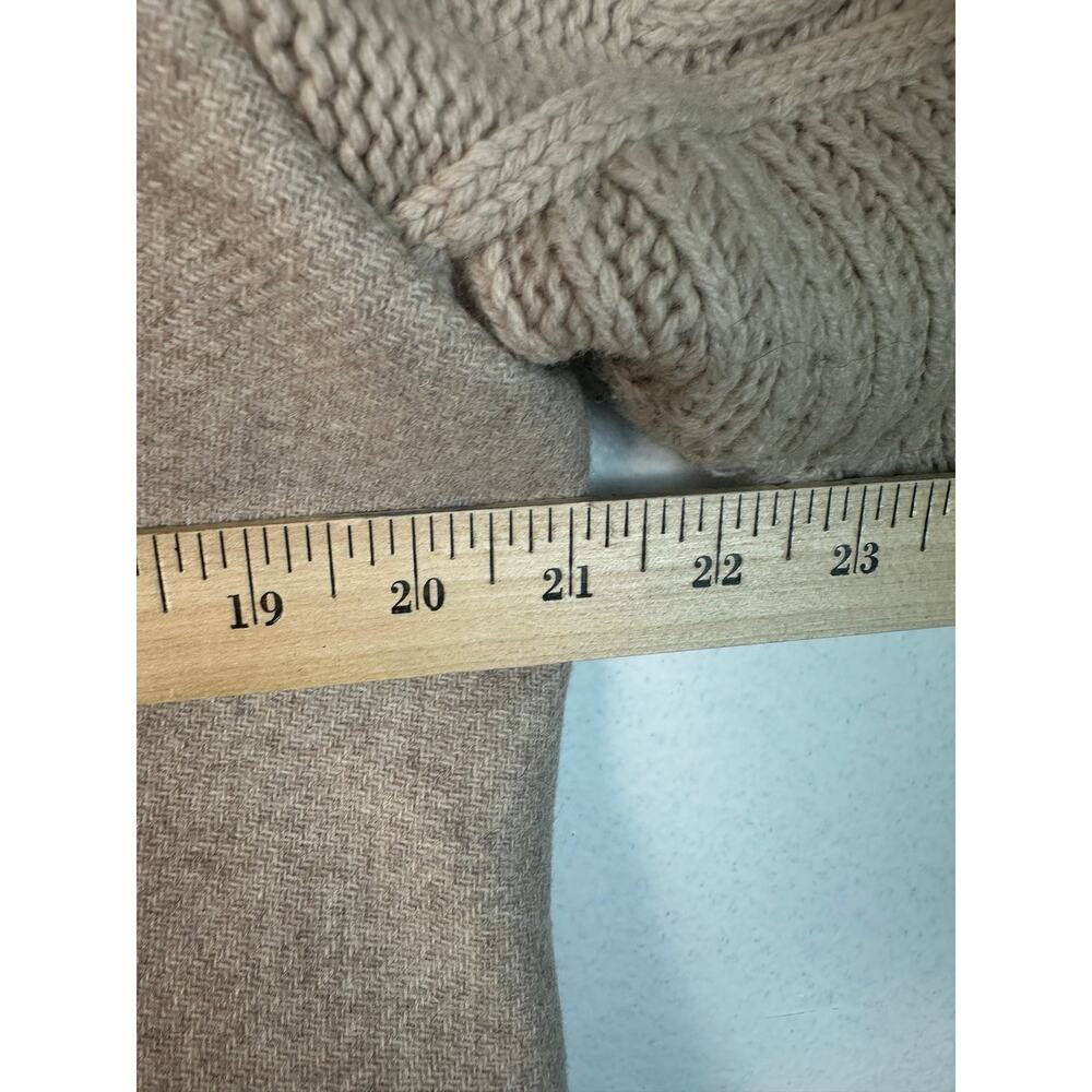 Veronica Beard Beige Arshia mixed media cable-knit field jacket blend Size 12 - Picture 8 of 9